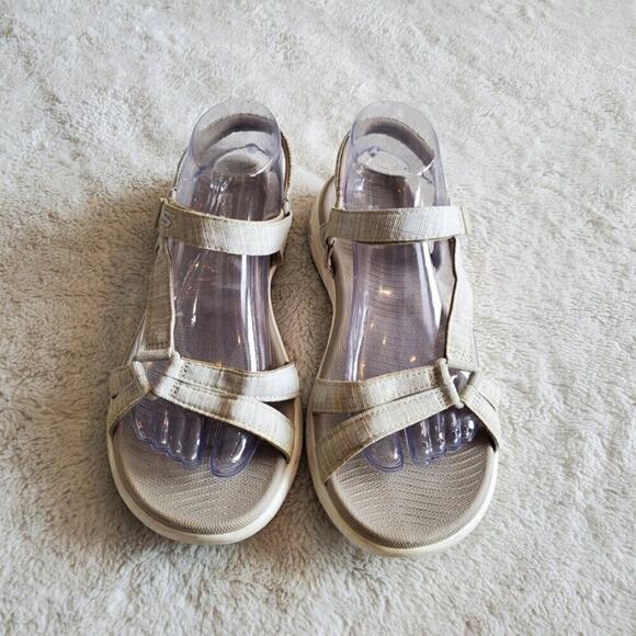 Skechers Goga Max Sport Strap Sandals Gray Womens Size 9 Open Toe Strappy Gen - Picture 3 of 16